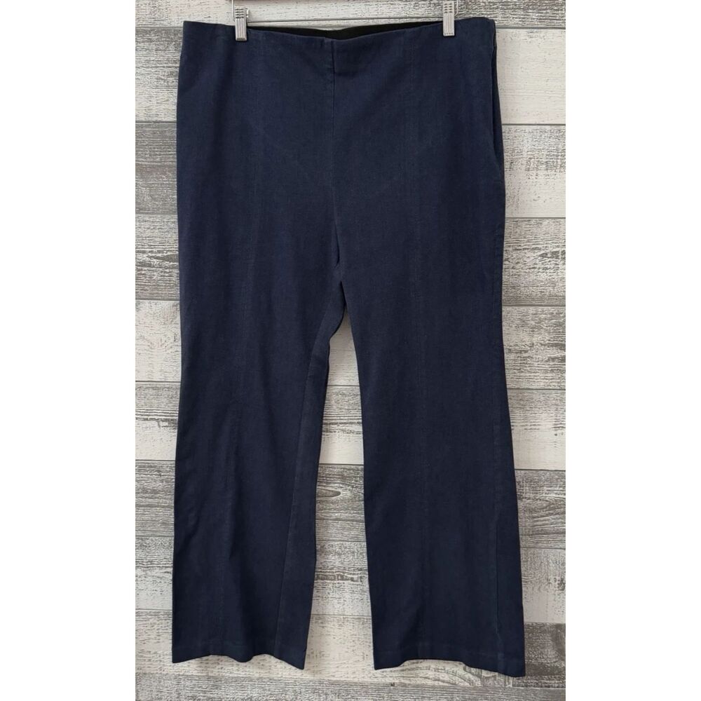 Talbots Portland Trouser Blue Wide Leg Pants Women's Size 18 (Fit 38x30)